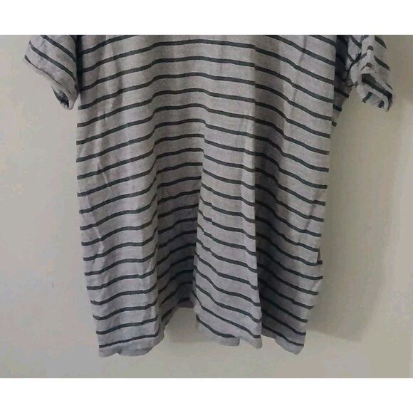 Eileen Fisher 100% Merino Wool Tunic Sweater Size Medium Gray Stripe S/S - Picture 4 of 7